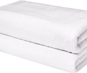 Amazon Basics 100% Cotton Quick-Dry Hand Towel, 8-Pack, White, 28" x 16"